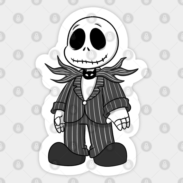 Jack Skellington Sticker by Get A Klu Comics